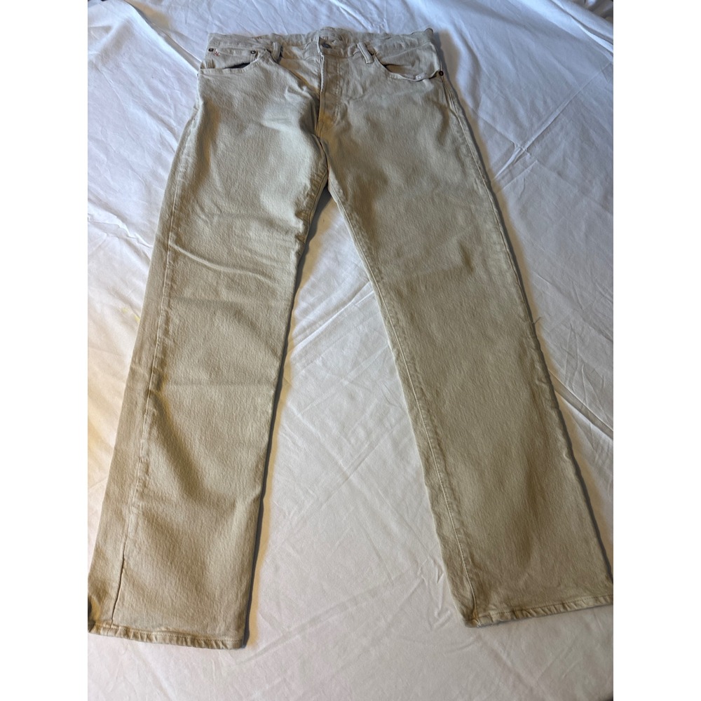 Polo Ralph Lauren Jeans Mens 34x32Tan Khaki Straight Leg RL Logo